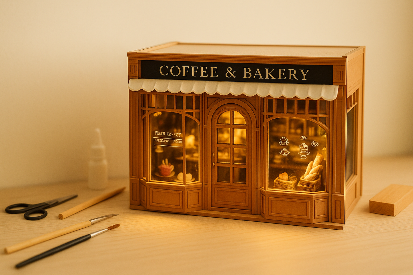 Secretive Lovely BAGEL&CHILL Mini Building House Kit